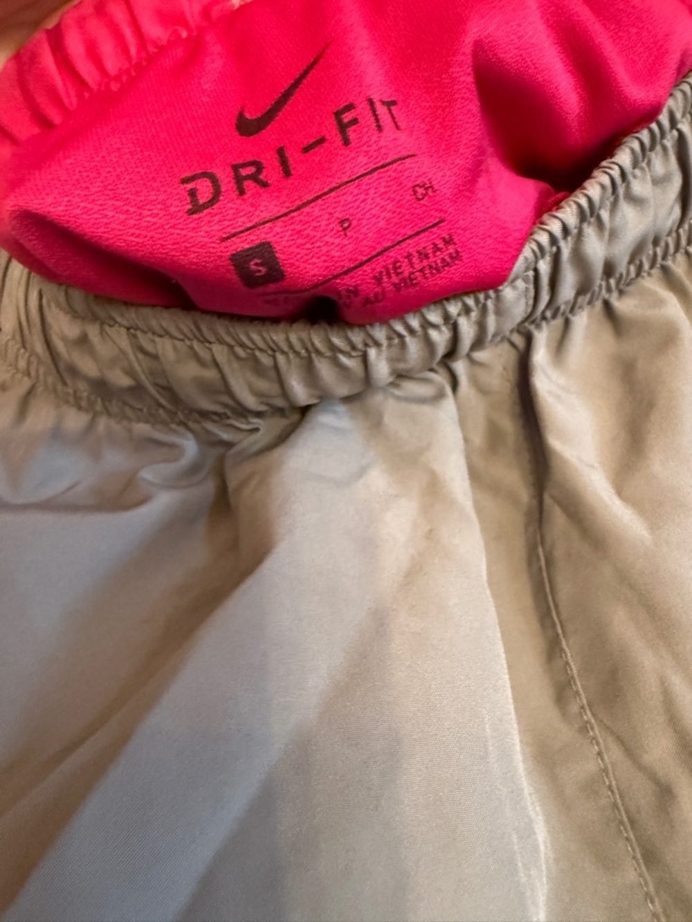 Nike Women’s Grey Athletic Shorts with Magenta Trim - Picture 5 of 9